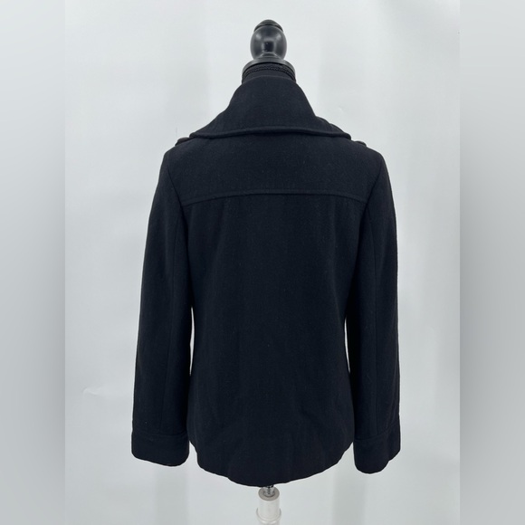Black Wool Blend Short Coat M Timeless Tailored Winter capsule quiet luxury - Picture 6 of 15